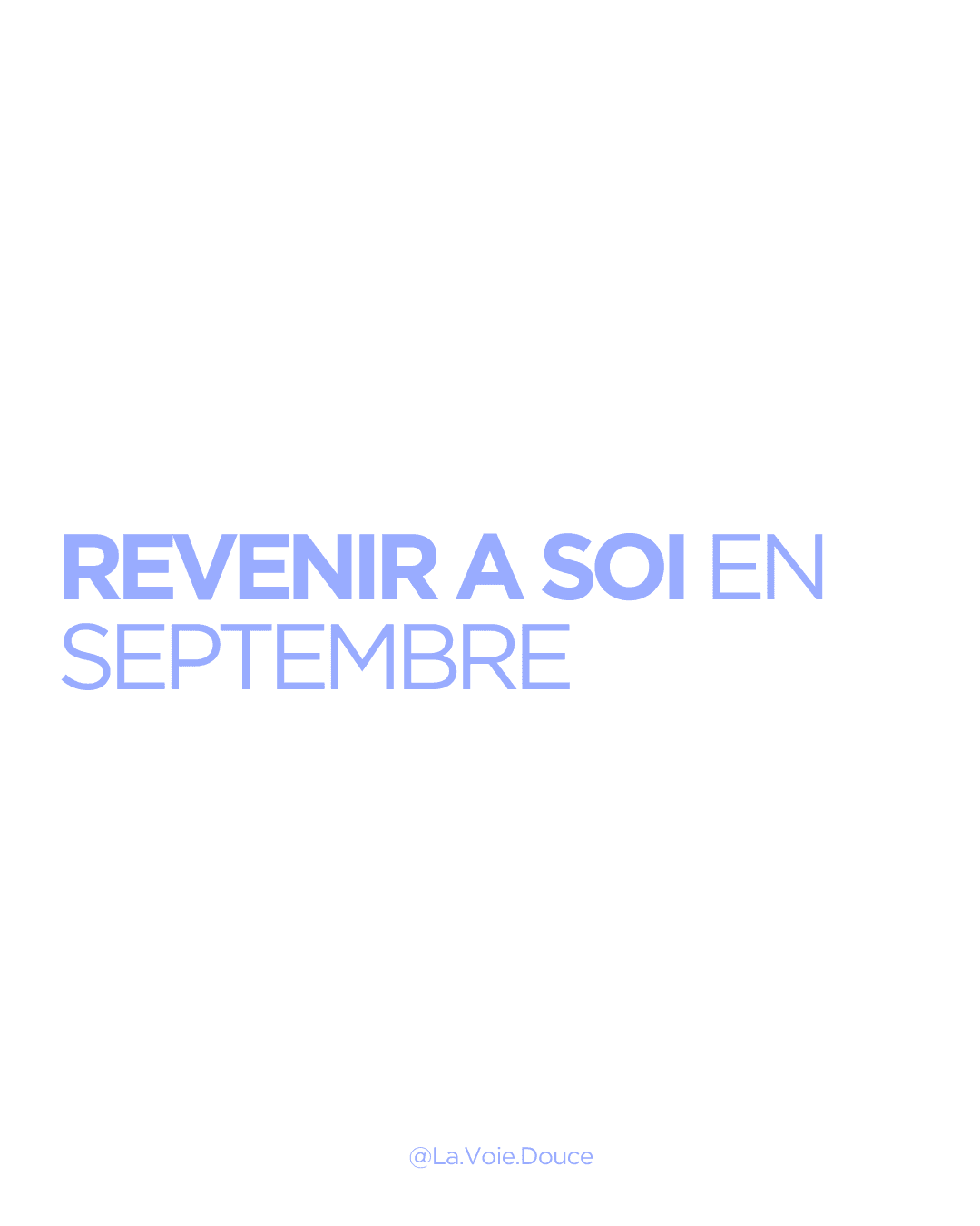 Et si à la rentrée on choisissait de revenir à soi ?